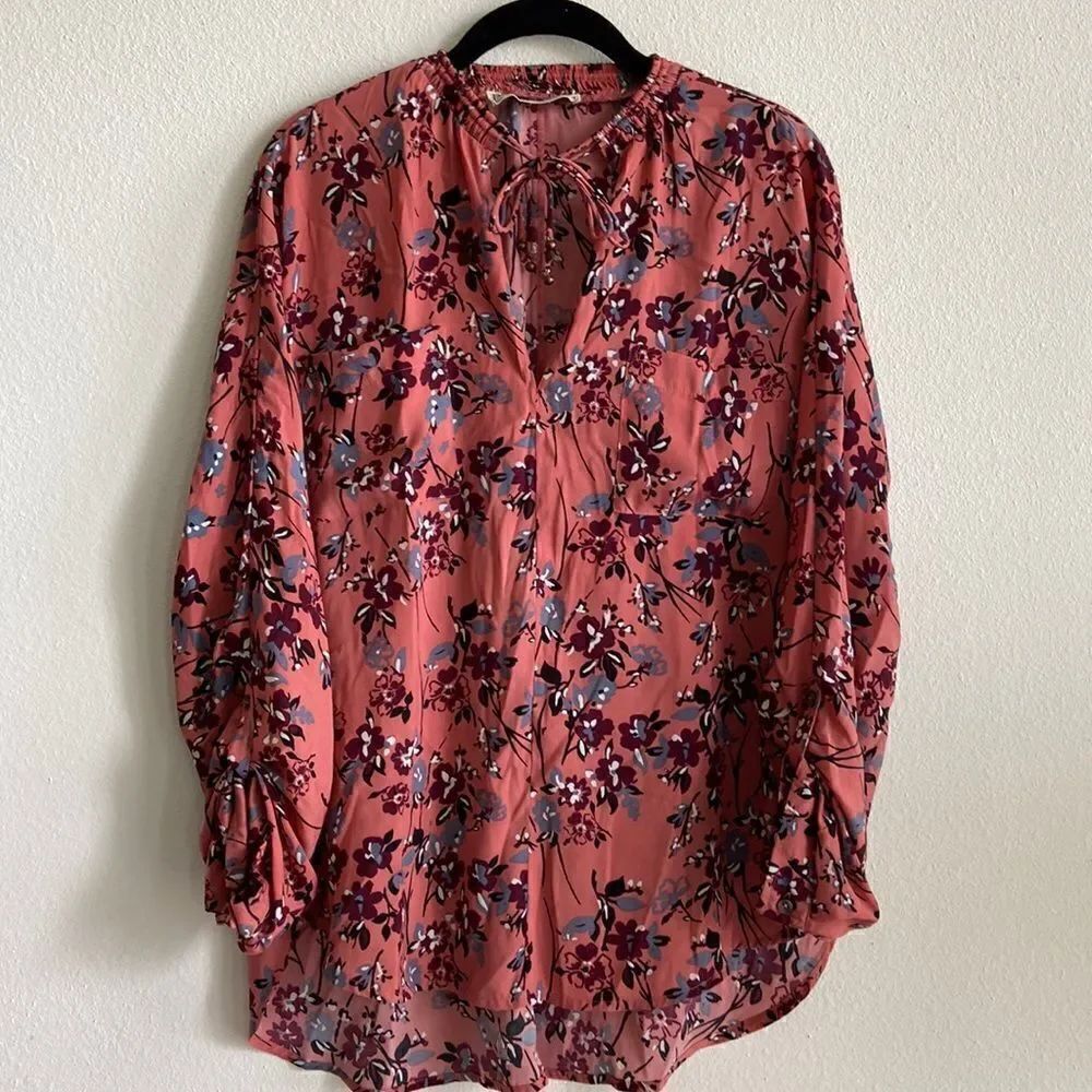 Abercrombie Top Unique print Sz L EUC